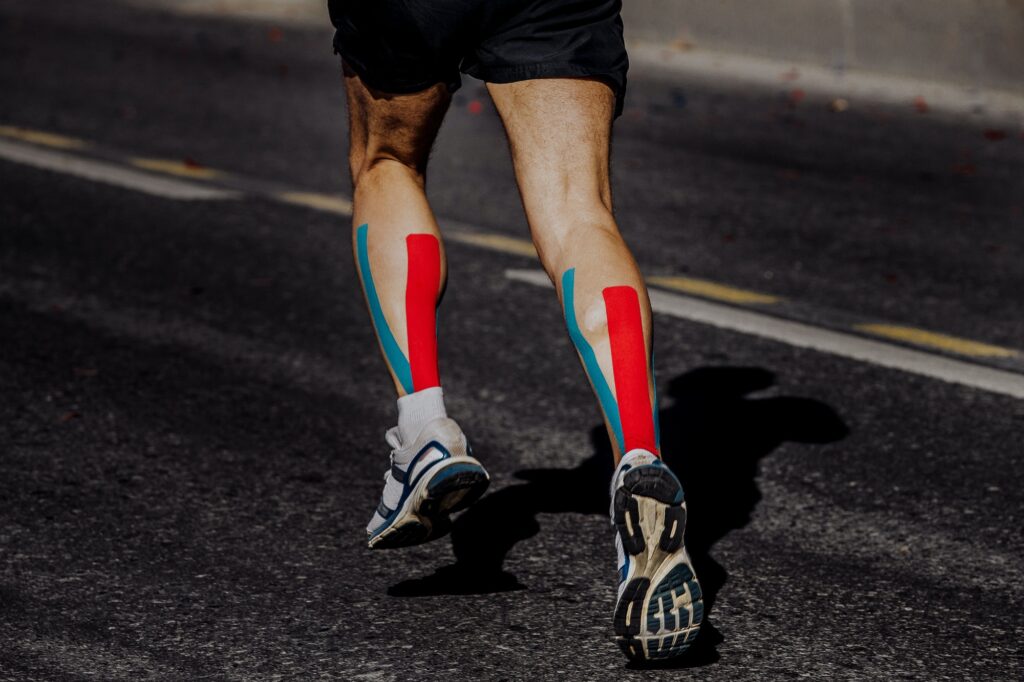 Kinesio Taping on Muscles Calf Runner