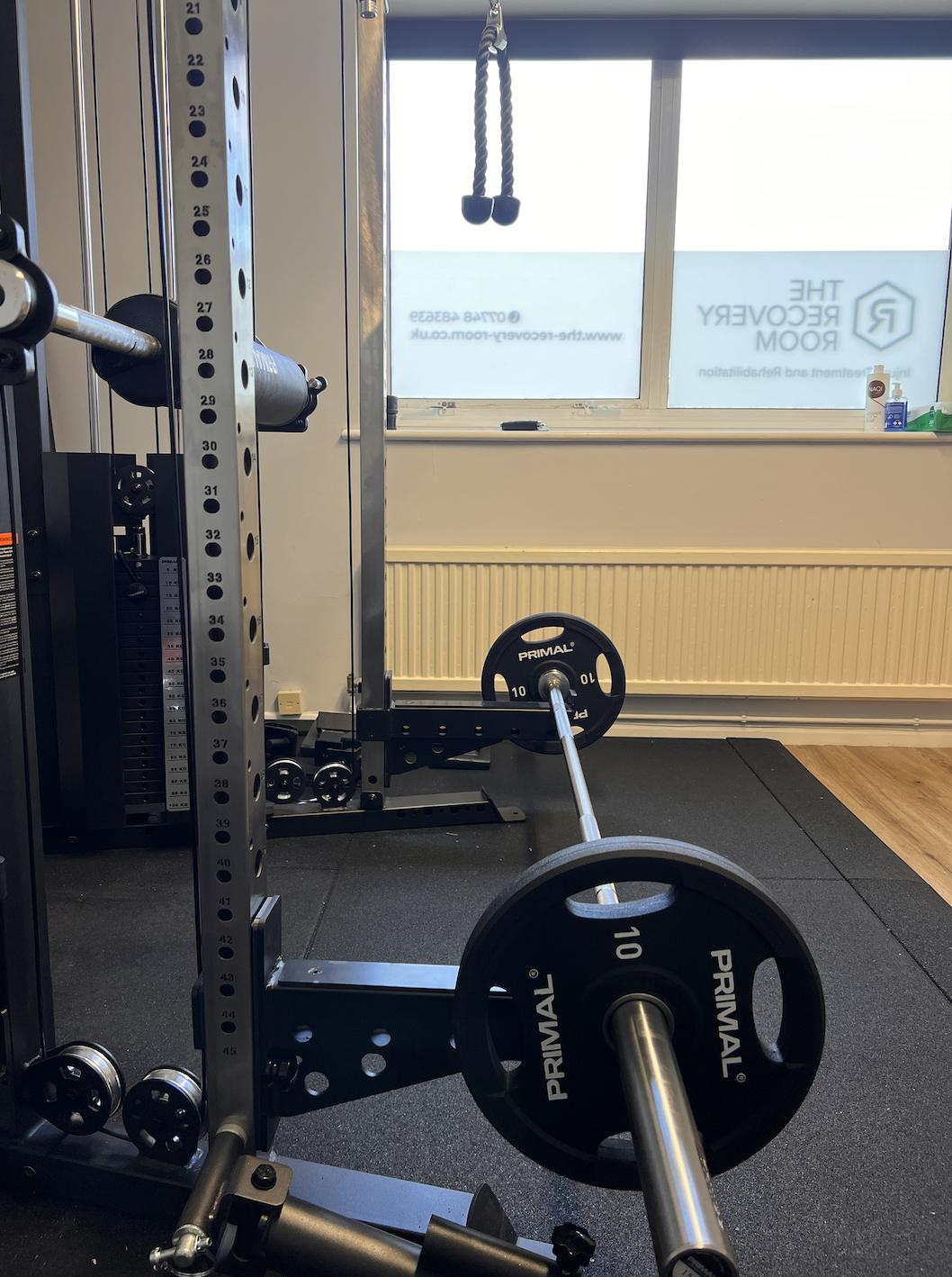 Strength equipment in The Recovery Room rehabilitation room