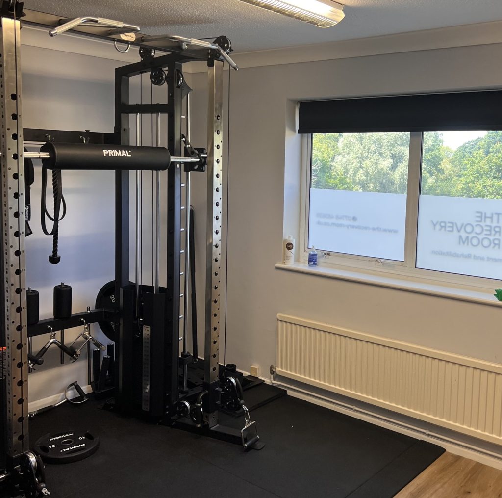 Rehabilitation exercise equipment at The Recovery Room clinic