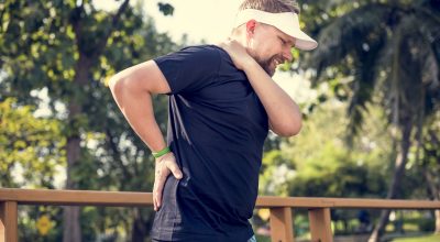 Man having a back pain